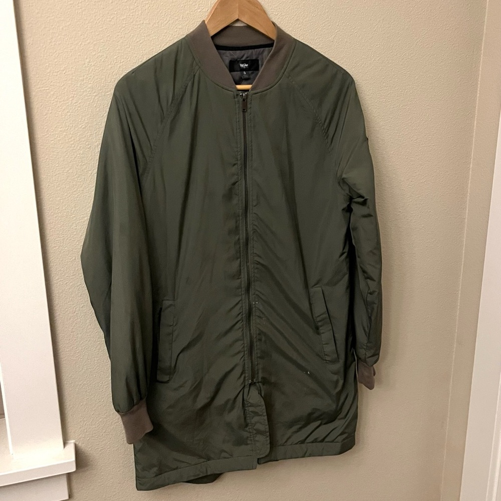 Womens Long Jacket Army Green